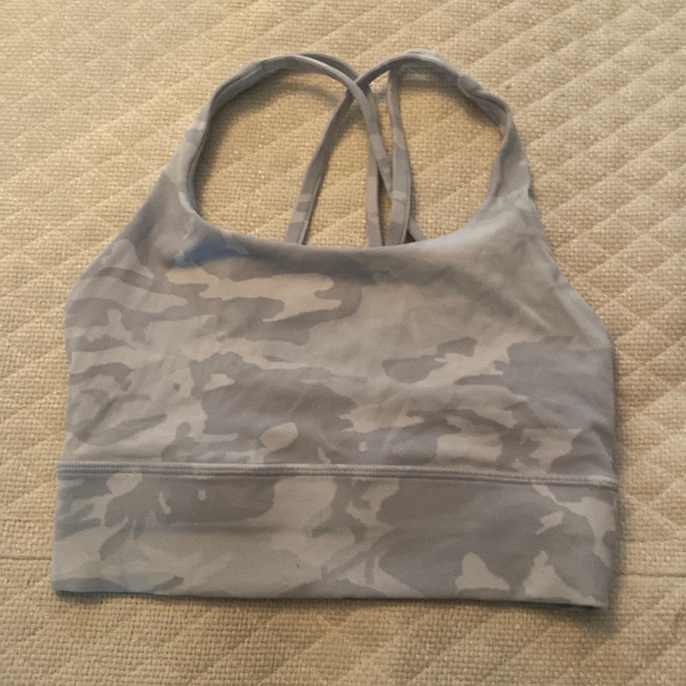 Lululemon gray camo sports bra XS